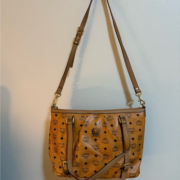 MCM Cognac Visetos Tote Bag - Picture 2 of 16